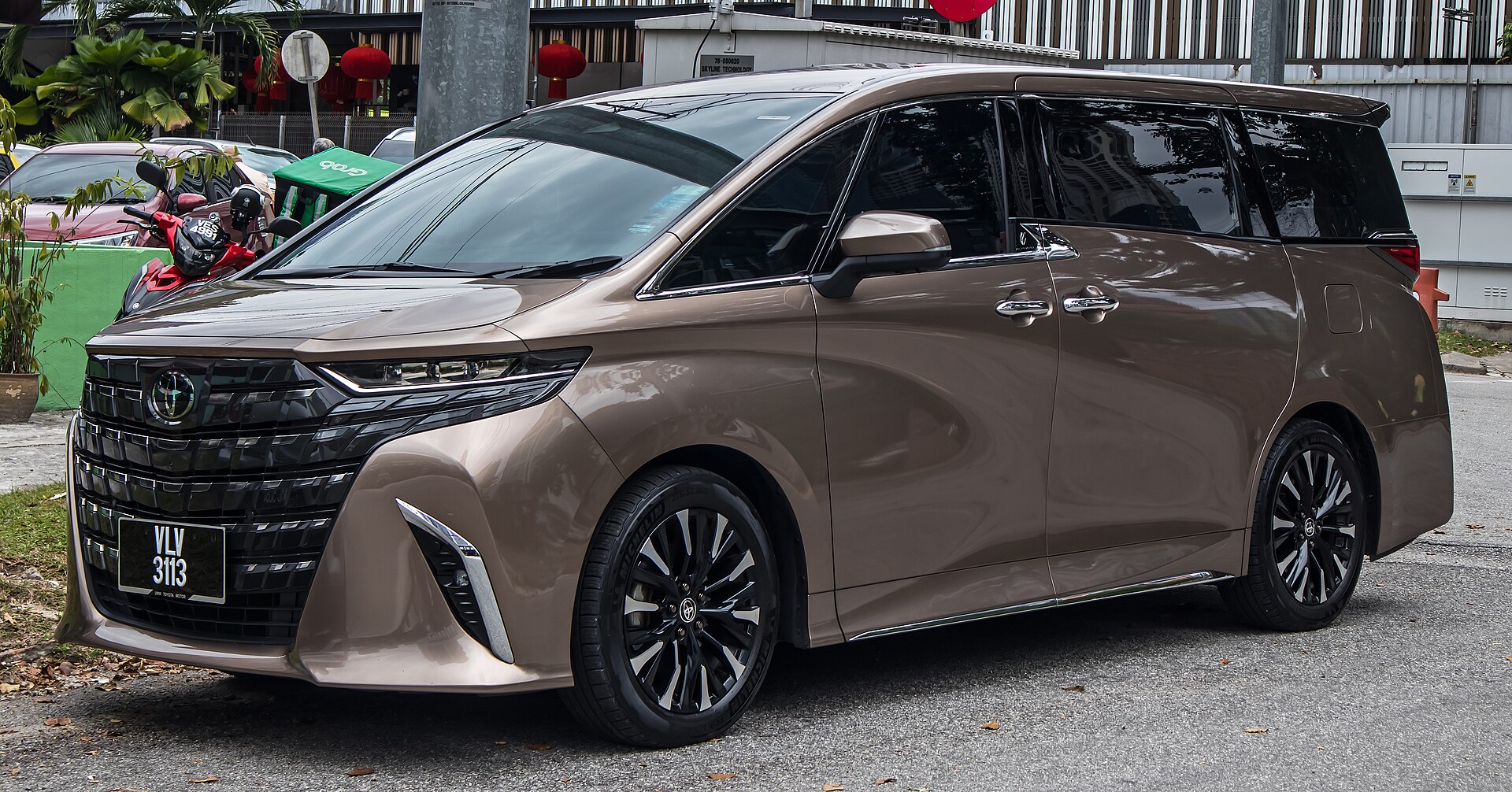 Toyota Alphard full front side view reference vehicle for premium Mersing Jetty transfers